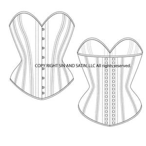 Curvy Victorian Overbust Corset Pattern __ No seam allowances included perfect for custom corsetry