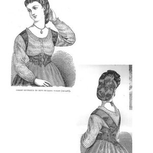 22 inch Exterior Waspie Corset from the La Mode Illustree circa 1872