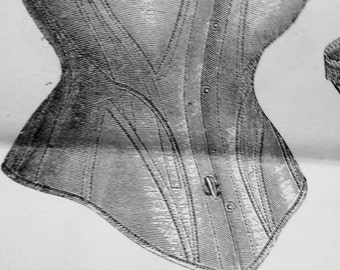 La Mode Illustree Corset Pattern Pour Dame Agee Tres Espasse