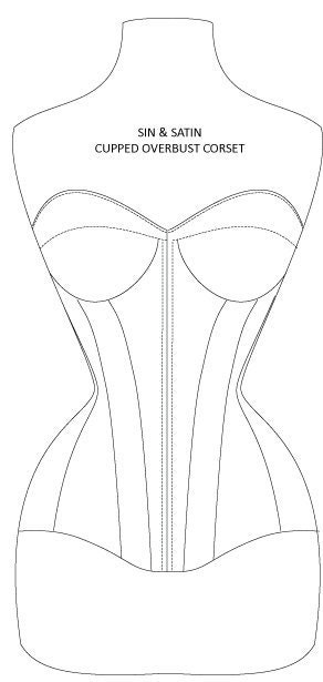 Cupped corset pattern and sample finally finished - Caroline's corset blog