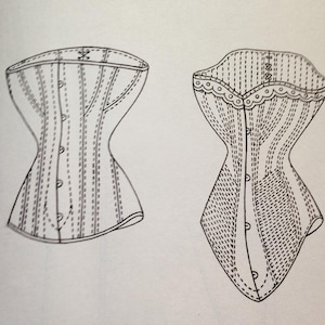 1883 Spoon Busk PDF Corset Pattern Only