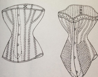 1883 Spoon Busk PDF Corset Pattern Only