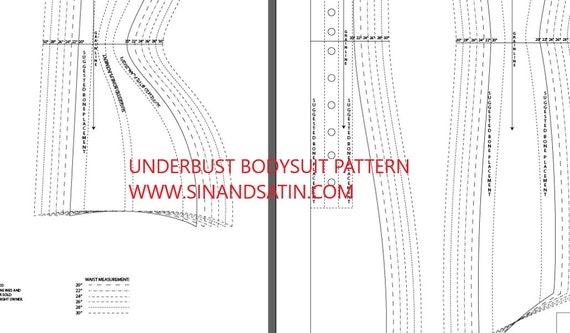Sin & Satin Curvy Underbust Bodysuit Corset Waist Size 2030