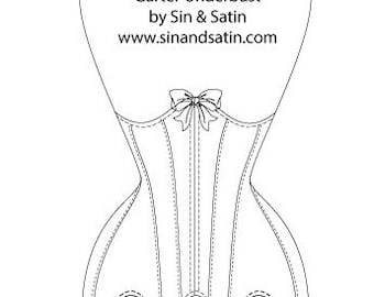 DIY Underbust Garter Corset Pattern ONLY