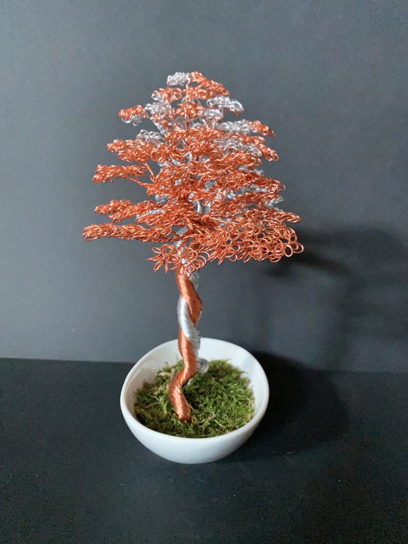 Forever Twisted Wire Bonsai Tree Sculpture Modern Art Etsy
