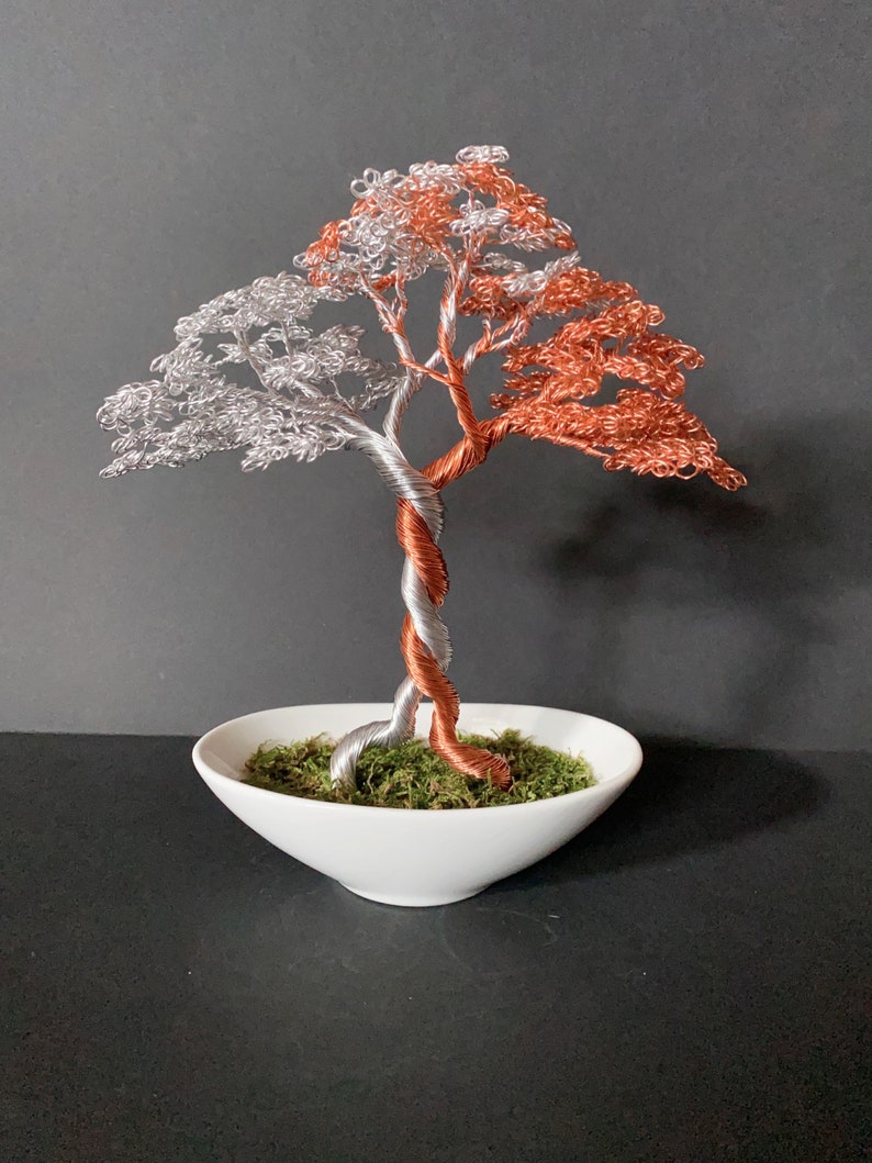 Forever Twisted Wire Bonsai Tree Sculpture Modern Art Etsy