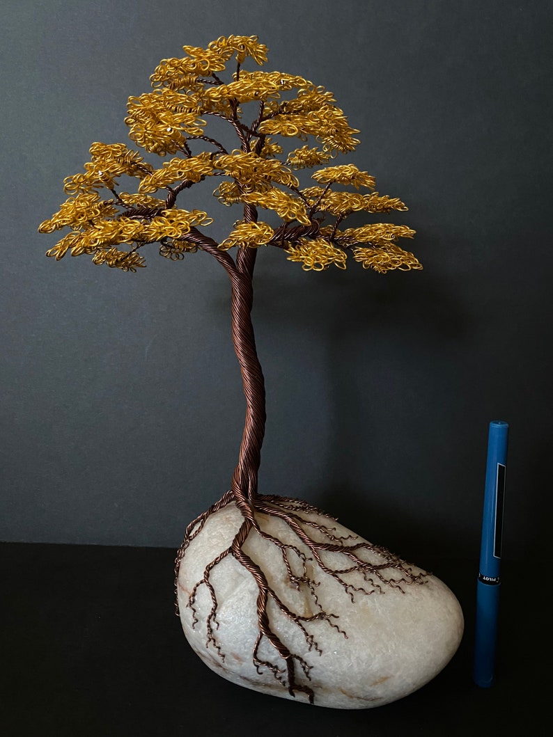 Aurelian Large Twisted Wire Bonsai Oak Tree Sculpture Etsy