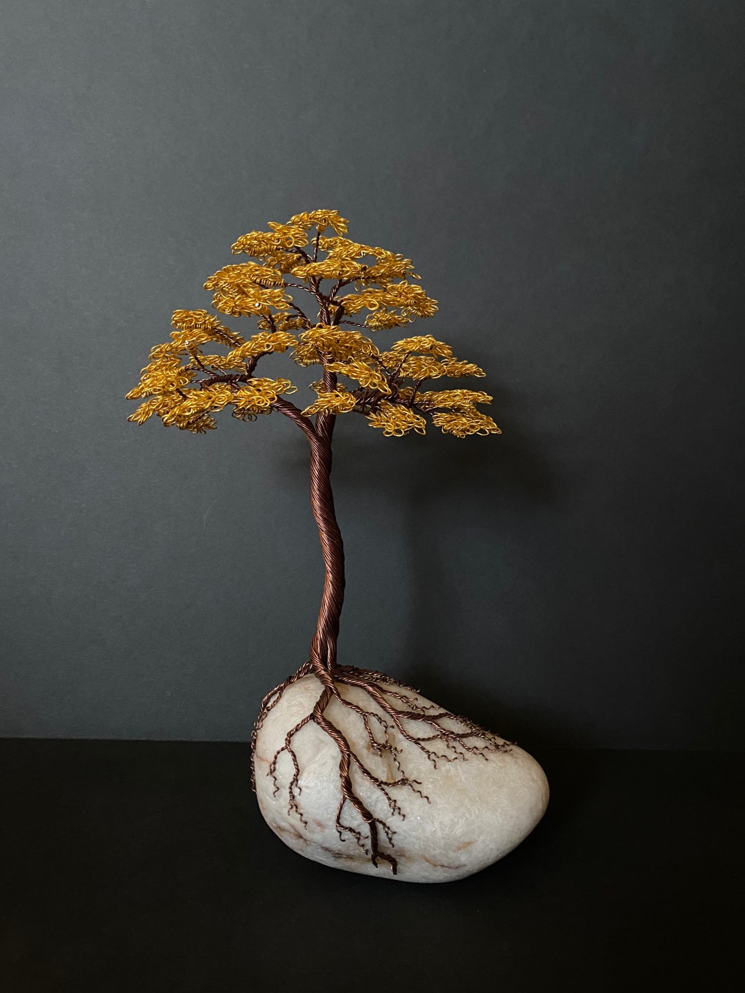 Aurelian Large Twisted Wire Bonsai Oak Tree Sculpture Etsy