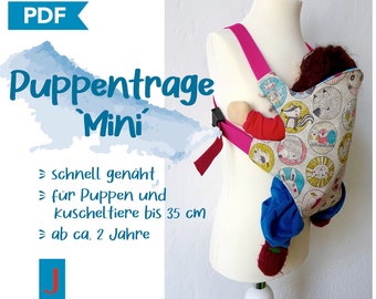 Porte-poupée « Mini », porte-poupée simple pour poupées et peluches – patron et instructions