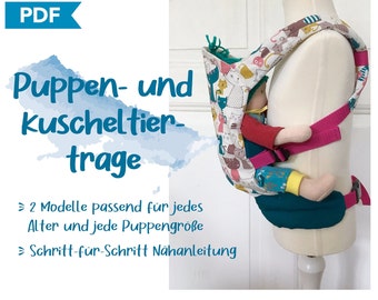 Patron de porte-poupée – porte-poupée pour poupées ou peluches de 25 à 55 cm de hauteur