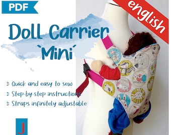 Porte-poupée « Mini », porte-poupée simple pour poupées et peluches – patron de couture et instructions