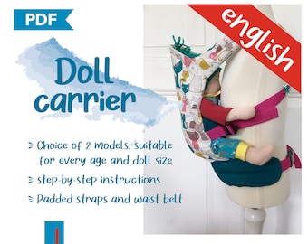 Modèle porte-bébé et porte-peluches (poupées de 10 à 22 pouces), modèle PDF et instructions