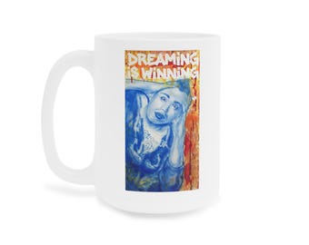 Dreaming Is Winning (Artwork) Mug | Motivational Typography Ceramic Mug