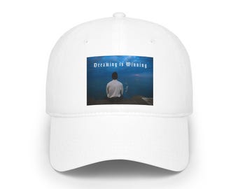 Dreaming is Winning (Lake Photo) Velcro Cap | Low Profile Baseball Cap