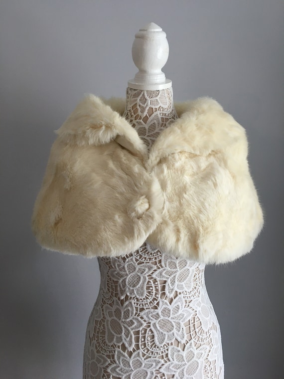 White Rabbit Fur Capelet