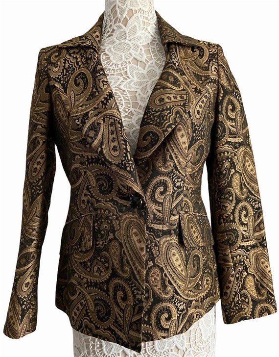 Paisley Embossed Blazer