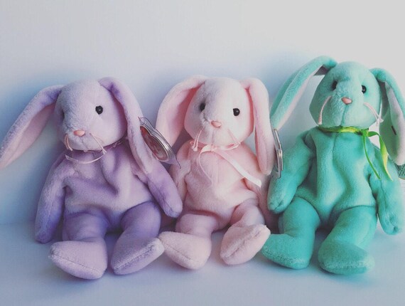 pink bunny beanie baby
