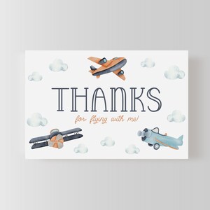 vintage carte postale de remerciement fête d'avion - carte de remerciement fête d'anniversaire - 4 x 6 - DIY - MODIFIER VOUS-MÊME