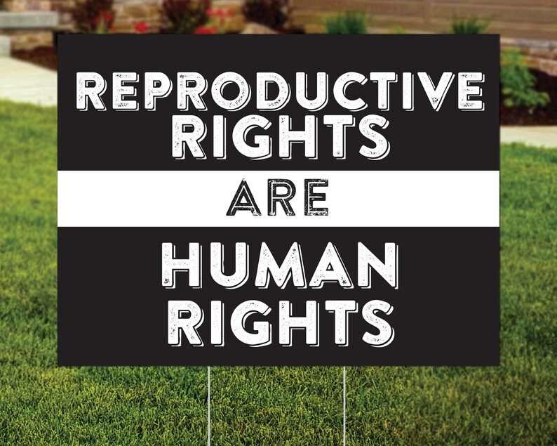 Reproductive Rights are Human Rights Sign, Pro Roe, Women's Rights, RBG, 1973, Roe v Wade, Pro Choice Yard Sign, Protest Sign, FREE SHIPPING 画像 1