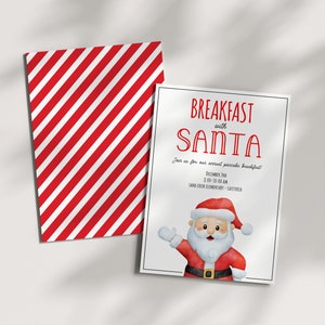 Editable Santa Christmas Party Sign - Santa's Workshop Holiday Welcome ...