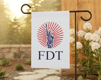Bandeira de jardim FDT, bandeira anti-Trump, decoração de jardim político, faixa externa de resistência a Trump, bandeira de protesto patriótica
