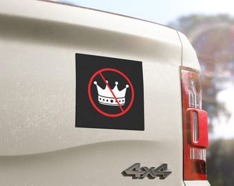 Pegatina "No Kings", pegatina anti-Trump, pegatina de protesta política, pegatina de resistencia, imán progresista para coche, pegatina de democracia