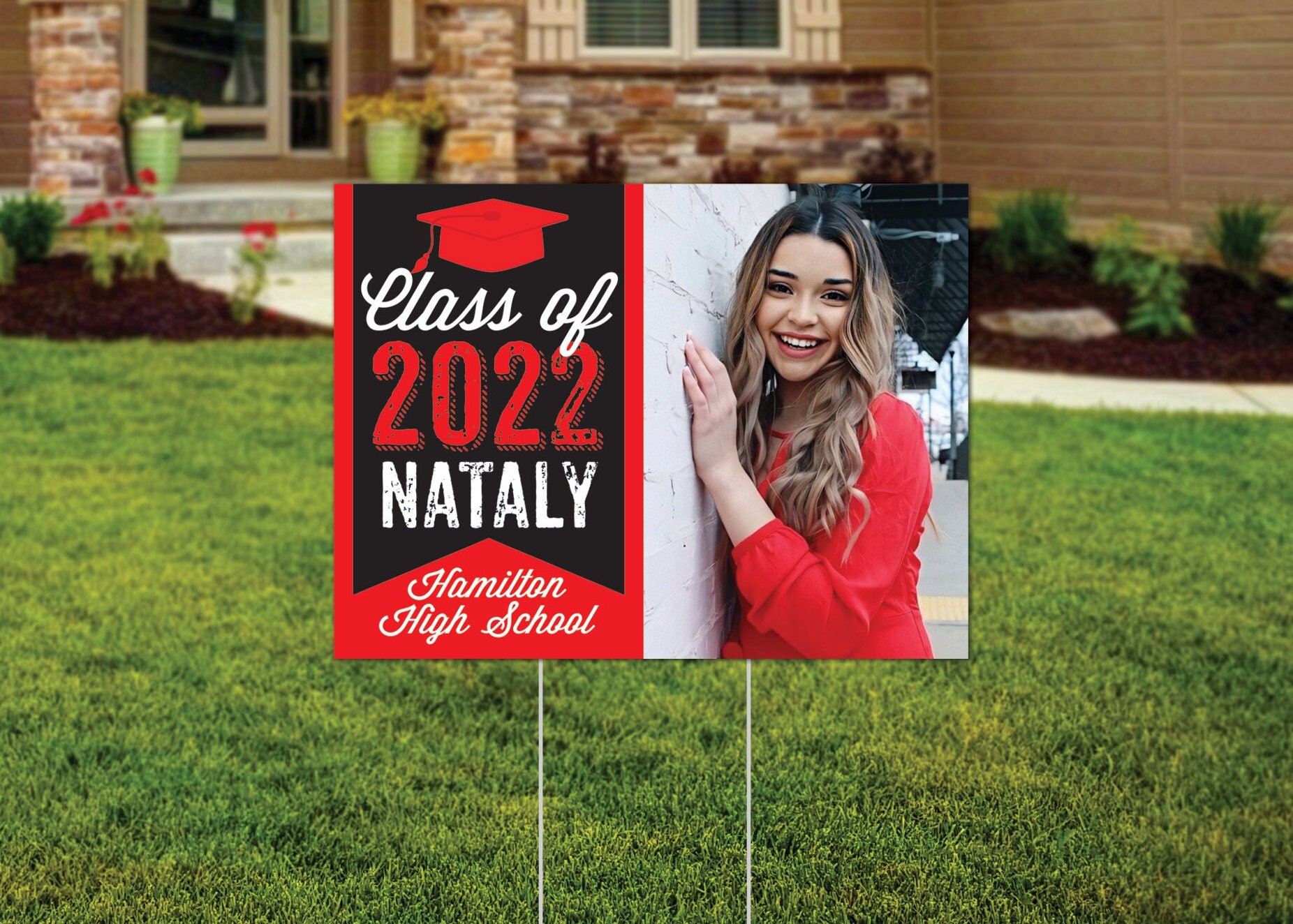 Graduation Photo Yard Sign Class 2022 Outdoor Sign Etsy