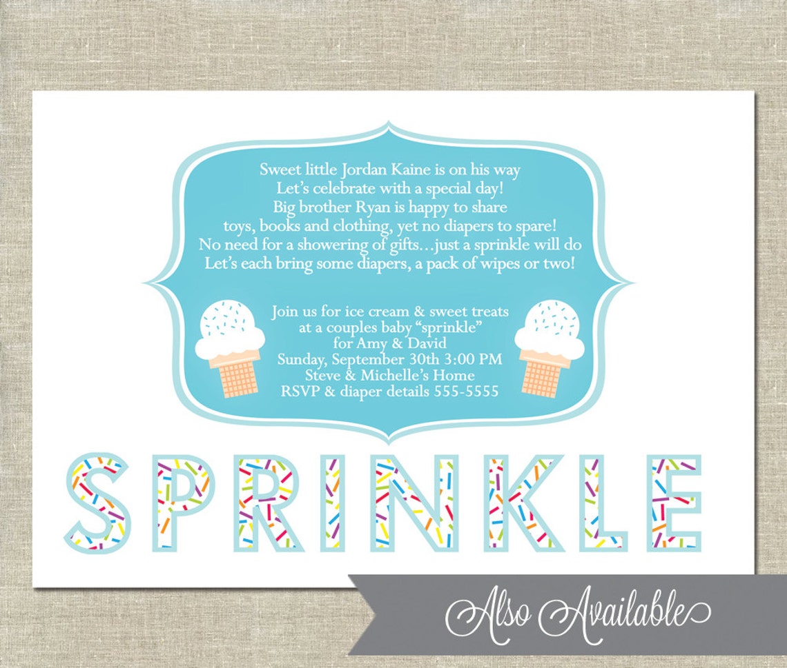 Sprinkle Thank You Cards PRINTABLE Digital Baby Etsy