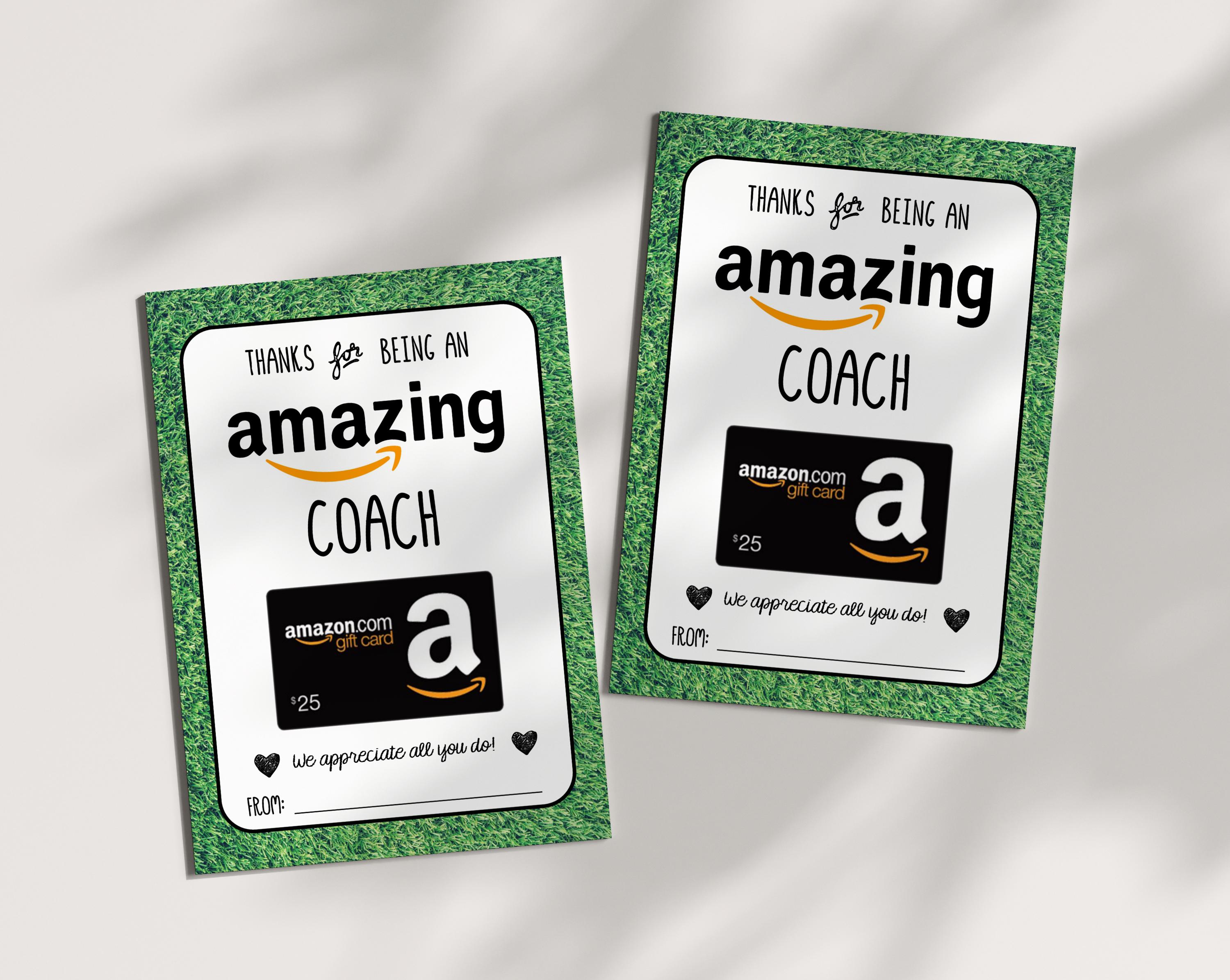 Gift for Coach - Amazon Gift Card Holder - Coach Appreciation Gift 