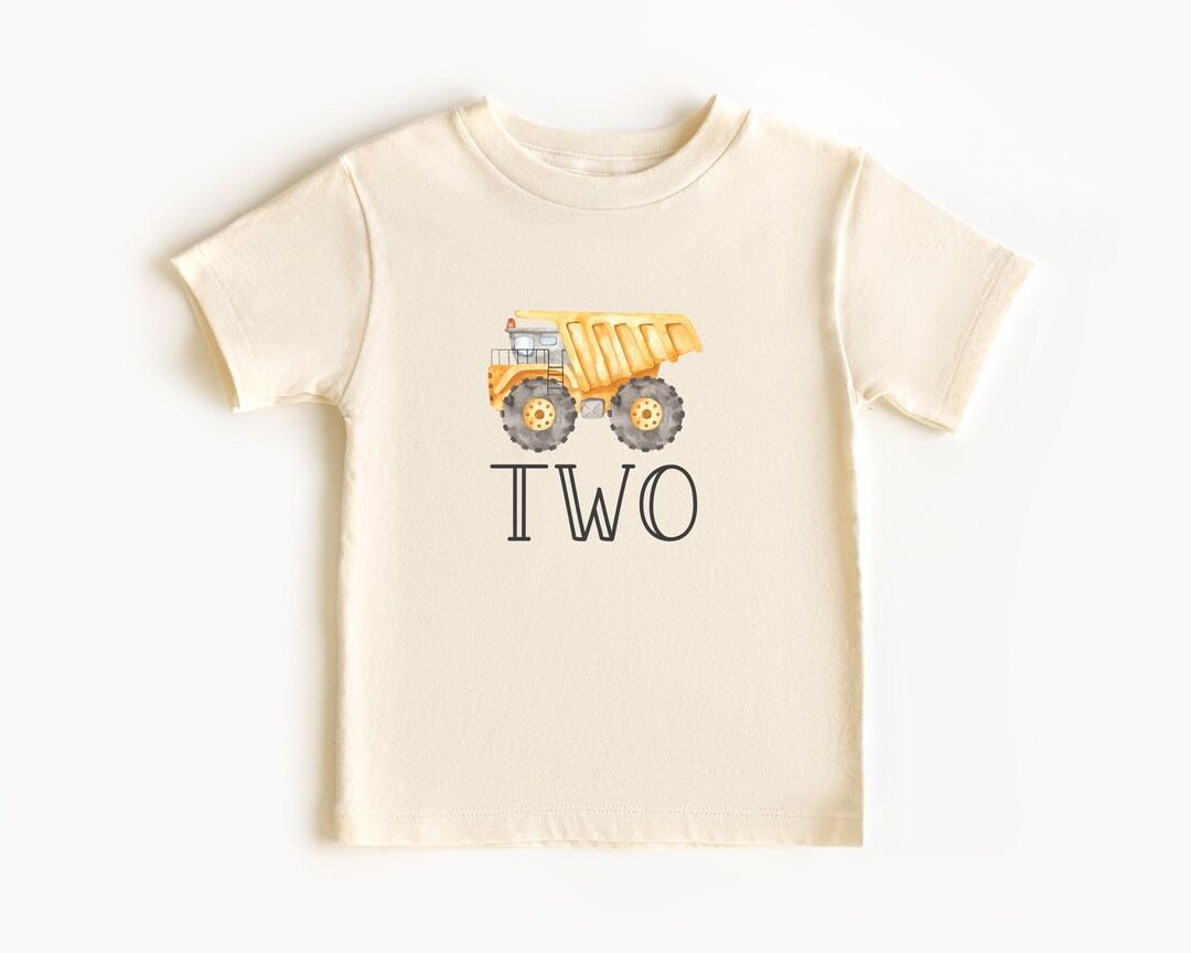 Construction Birthday Shirt Truck Kids Shirt, Second Birthday Dump Truck Shirt, Toddler Shirt