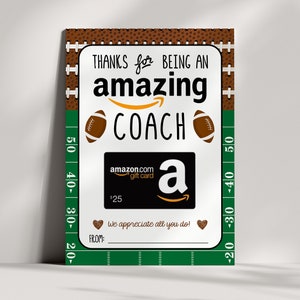 Fußballtrainer Geschenk – Amazon Geschenkkartenhalter – Trainer Wertschätzung Geschenk – Saisonende – Erstaunlicher Trainer – Dankeschön – SOFORTIGER DOWNLOAD