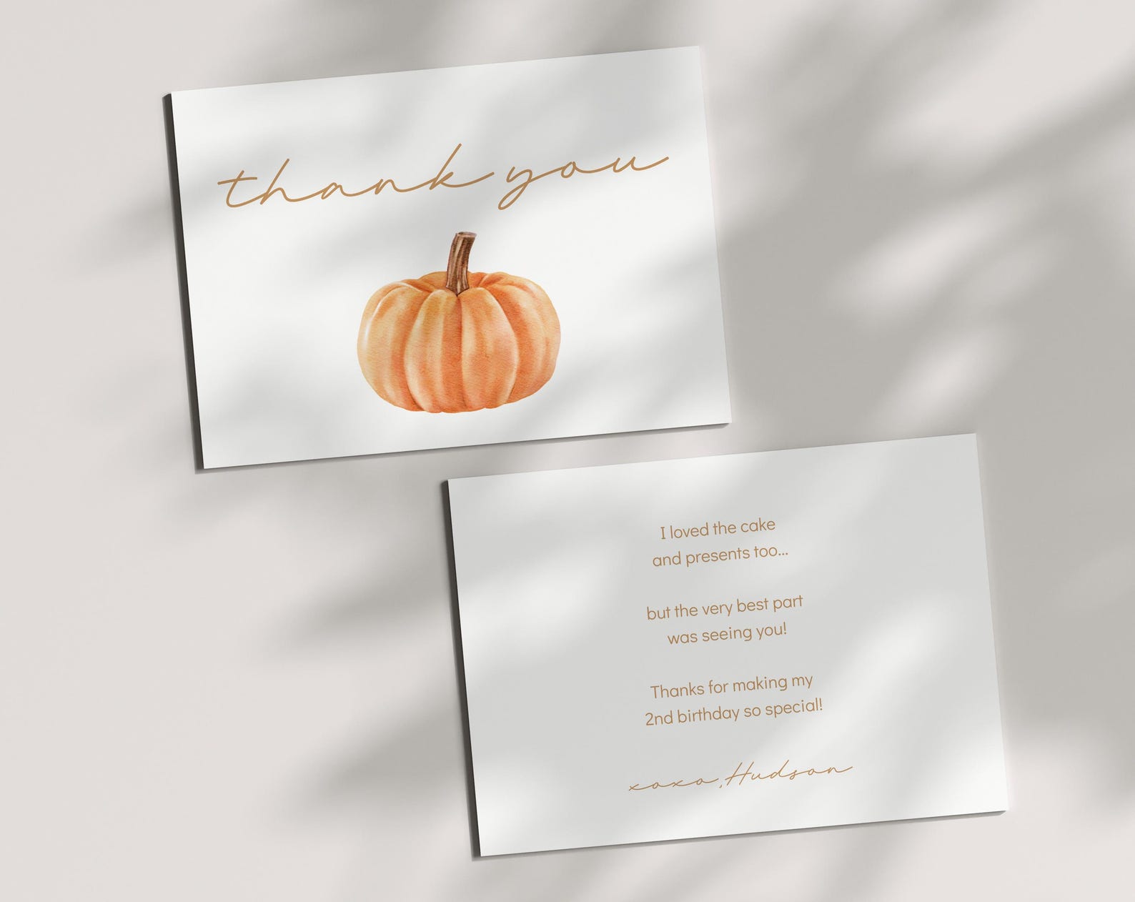 Pumpkin Thank You Card - Our Little Pumpkin, Editable Fall Thank You ...
