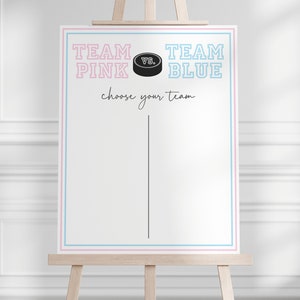 Ice Hockey Gender Reveal Party Invitation - Team Blue Team Pink - Baby Gender Reveal - Digital or Printable - Edit Yourself - DIY image 7