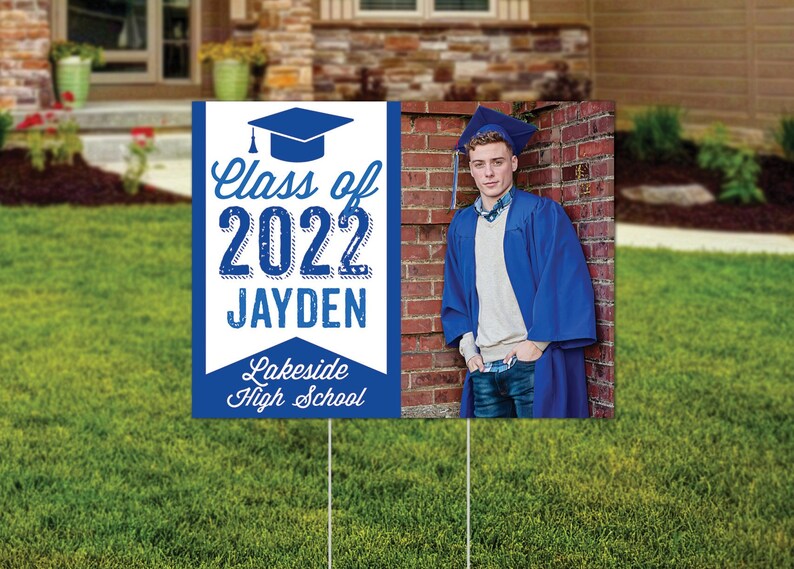 Graduation Photo Yard Sign Class 2022 Outdoor Sign Etsy