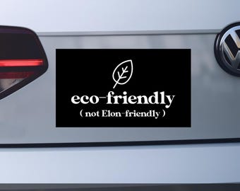 Milieuvriendelijke, niet-Elon-vriendelijke automagneet, anti-Elon bumpermagneet