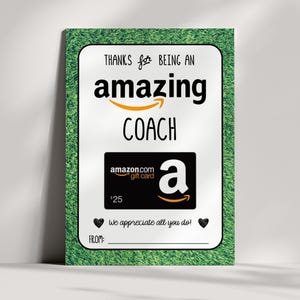 Regalo per l'allenatore - Porta carte regalo Amazon - Regalo di apprezzamento per l'allenatore - Allenatore straordinario - Grazie all'allenatore sportivo - DOWNLOAD IMMEDIATO