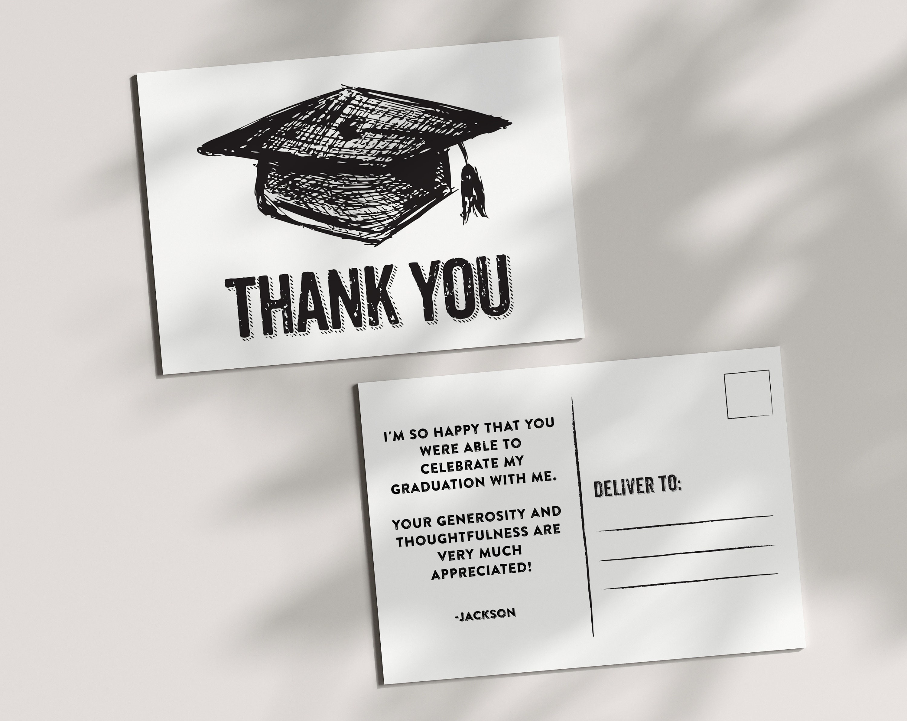 Amazon.com: Multicolor Graduation Party Thank You Postcards