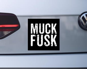 Muck Fusk Automagnet, quadratisch, lustiger Anti-Elon Automagnet