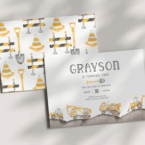 Construction Birthday Party Food Tent Cards - Construction Trucks - Place card - Buffet Cards - Label - Folded - EDITABLE - DIY image 5
