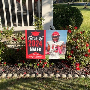 2024 Large Yard Sign Graduation Photo - Outdoor Sign - Senior Yard Sign ...