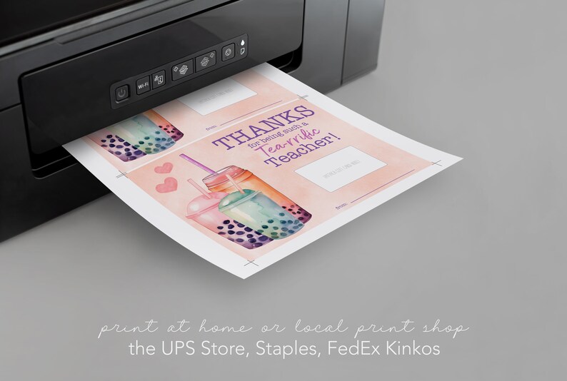 Teacher Appreciation Boba Tea Gift Card Holder Bubble Tea Etsy