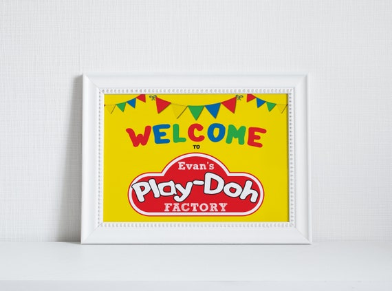 Play-doh Party Welcome Sign - PRINTABLE - Play Doh - Play-Doh Birthday - Personalized Playdoh Party Sign Il_570xn