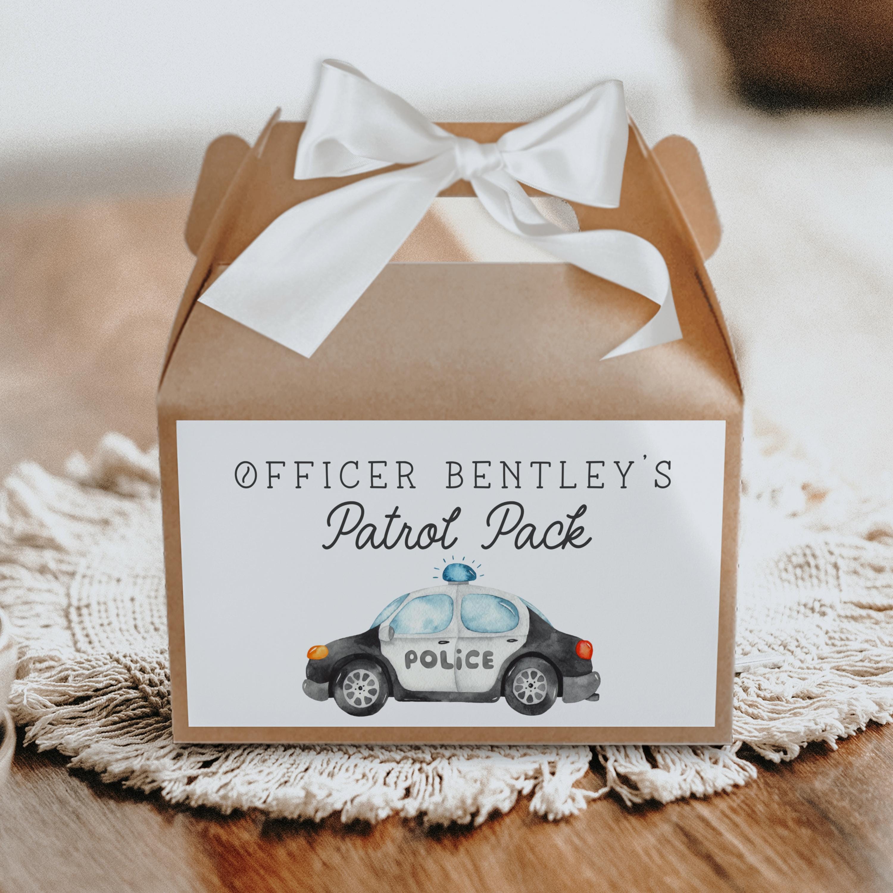 Lot de 6 cartes d'invitation « Police & Détective » pour anniversaire d'enfant et fête à thème | En forme de menottes | Pour anniversaire d'enfant