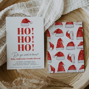 Christmas Gender Reveal Party - Holiday Gender Reveal Party Invitation ...