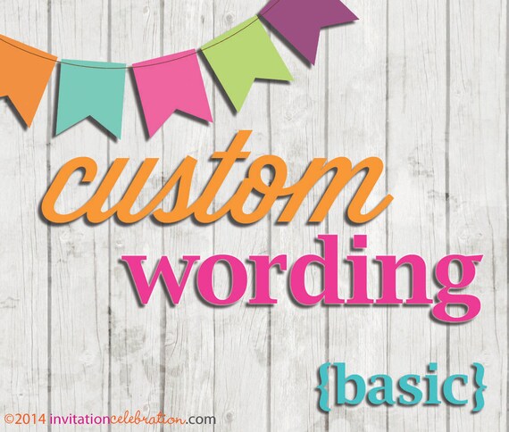 Add-on Custom Wording to any PRINTABLE Order - BASIC Il_570xn