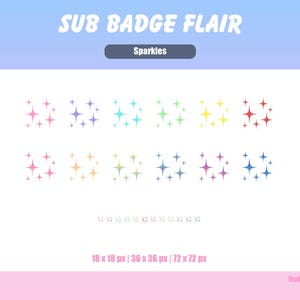 Sparkle Sub Badge Flairs