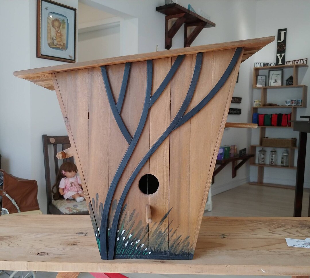 Wood Birdhouse Rustic Garden Decor Home and Garden Decor Handcrafted ...