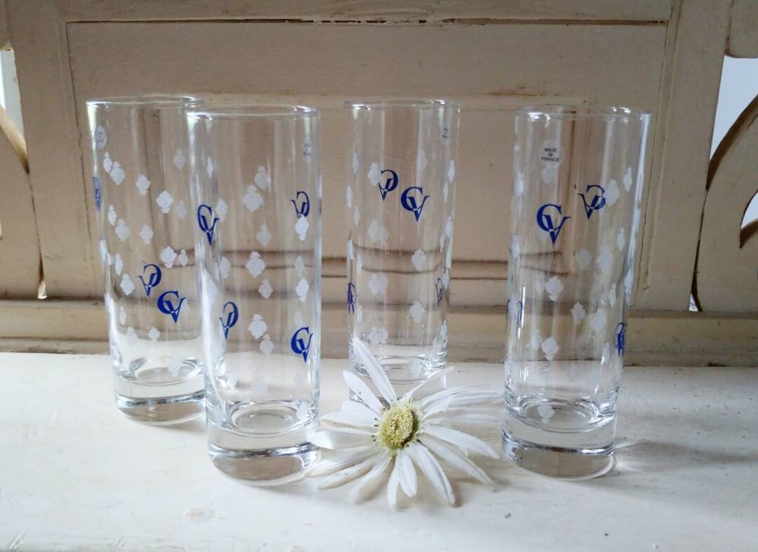 Courvoisier Vintage Drinking Glasses CV Drinking Glasses Retro Etsy