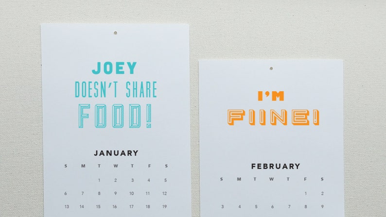 Friends Quotes Calendar 2020