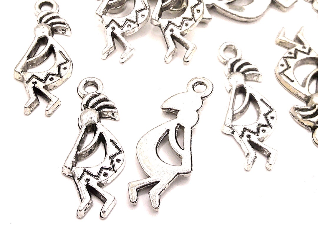 34 Antique Silver Kokopelli Charms 24x8.5mm 6/3 Etsy